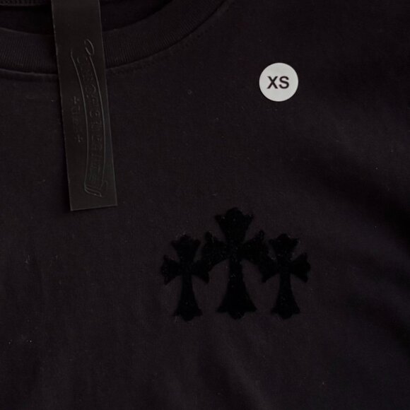 Chrome Hearts Triple Velvet Cross Long-sleeved Top NEW/AUTHENTIC - Picture 2 of 7